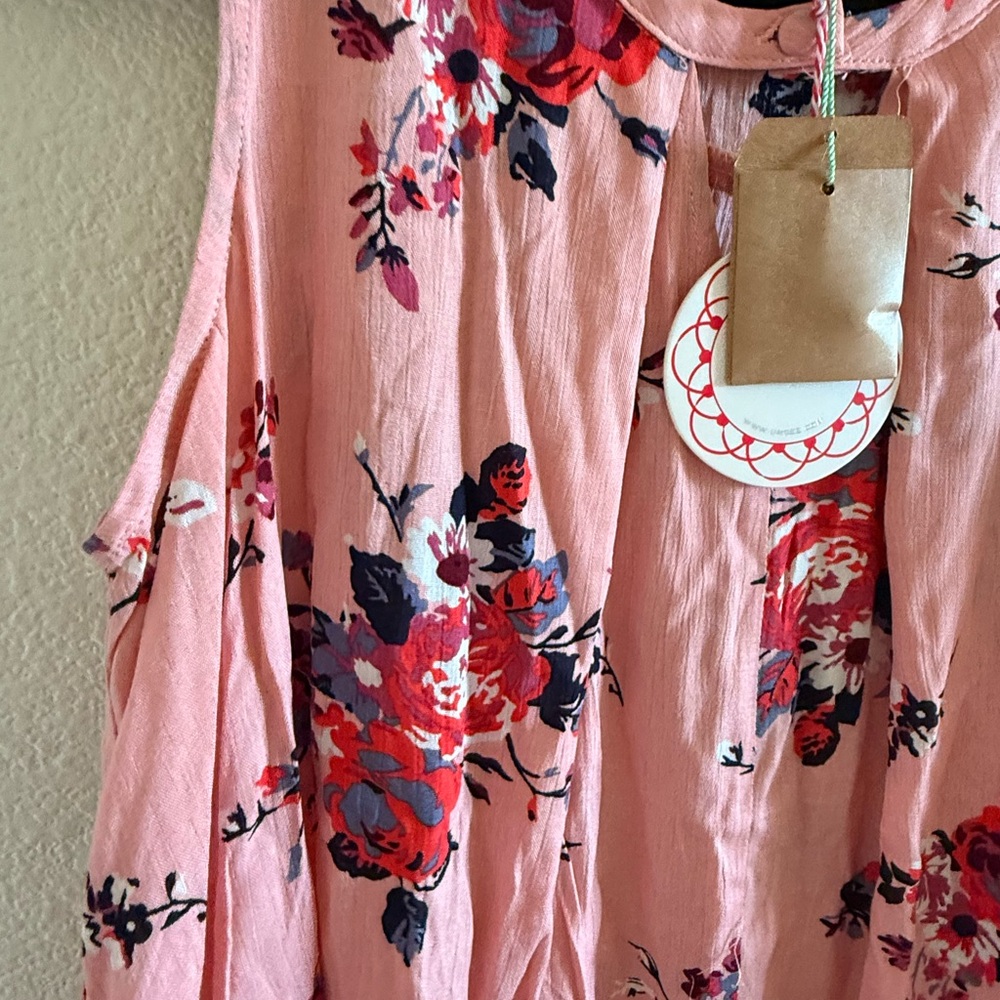 Umgee Pink Floral Mini Dress - Picture 3 of 4